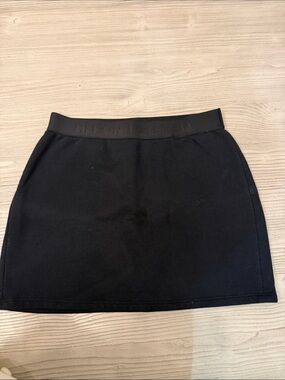 Heron Preston Black Mini Skirt with Branded Waistband